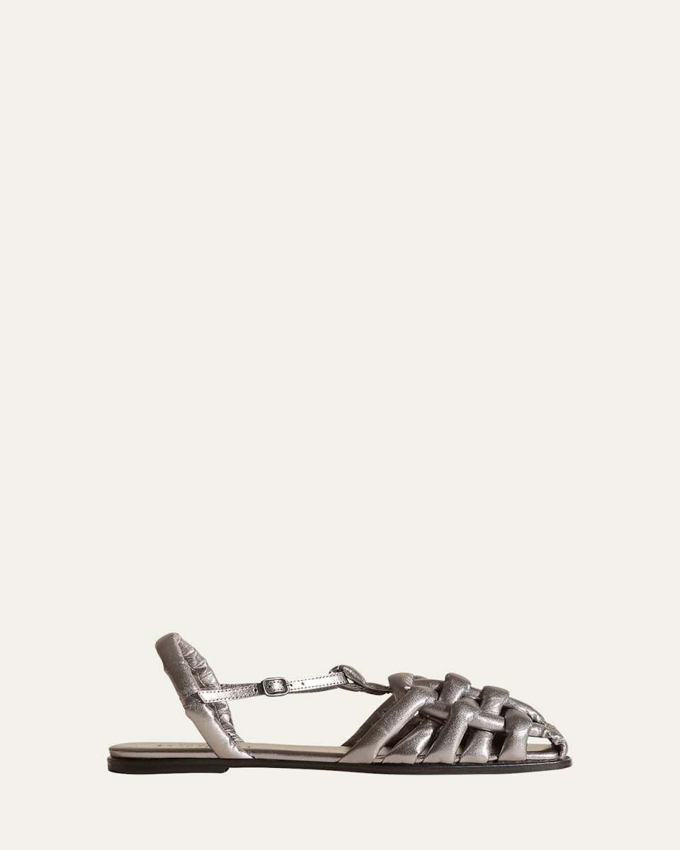 Cabersa Puffy Metallic Fisherman Sandals
